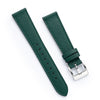 18mm 20mm 22mm Quick Release Tapered Saffiano Leather Watch Strap - Forest Green