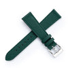 18mm 20mm 22mm Quick Release Tapered Saffiano Leather Watch Strap - Forest Green