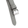 18mm 20mm 22mm Quick Release Tapered Saffiano Leather Watch Strap - Gray