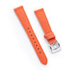 18mm 20mm 22mm Quick Release Tapered Saffiano Leather Watch Strap - Orange