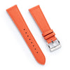 18mm 20mm 22mm Quick Release Tapered Saffiano Leather Watch Strap - Orange