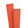 18mm 20mm 22mm Quick Release Tapered Saffiano Leather Watch Strap - Orange