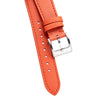 18mm 20mm 22mm Quick Release Tapered Saffiano Leather Watch Strap - Orange