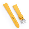 18mm 20mm 22mm Quick Release Tapered Saffiano Leather Watch Strap - Yellow