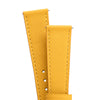 18mm 20mm 22mm Quick Release Tapered Saffiano Leather Watch Strap - Yellow