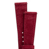 18mm 20mm 22mm Quick Release Tapered Suede Leather Watch Strap - Burgundy