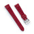 18mm 20mm 22mm Quick Release Tapered Suede Leather Watch Strap - Burgundy