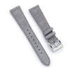 18mm 20mm 22mm Quick Release Tapered Suede Leather Watch Strap - Gray