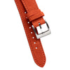 18mm 20mm 22mm Quick Release Tapered Suede Leather Watch Strap - Burnt Orange