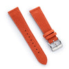 18mm 20mm 22mm Quick Release Tapered Suede Leather Watch Strap - Burnt Orange