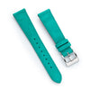 18mm 20mm 22mm Quick Release Tapered Suede Leather Watch Strap - Turquoise Green