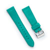 18mm 20mm 22mm Quick Release Tapered Suede Leather Watch Strap - Turquoise Green