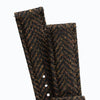18mm 20mm 22mm Quick Release Wool / Leather Backed Watch Strap - Dark Brown