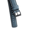 20mm 22mm Quick Release Padded Leather Watch Strap - Blue