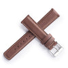 20mm 22mm Quick Release Padded Leather Watch Strap - Cocoa Brown