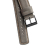 20mm 22mm Quick Release Padded Leather Watch Strap - Gray