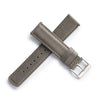 20mm 22mm Quick Release Padded Leather Watch Strap - Gray