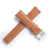 20mm 22mm Quick Release Padded Leather Watch Strap - Light Brown