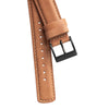20mm 22mm Quick Release Padded Leather Watch Strap - Light Brown