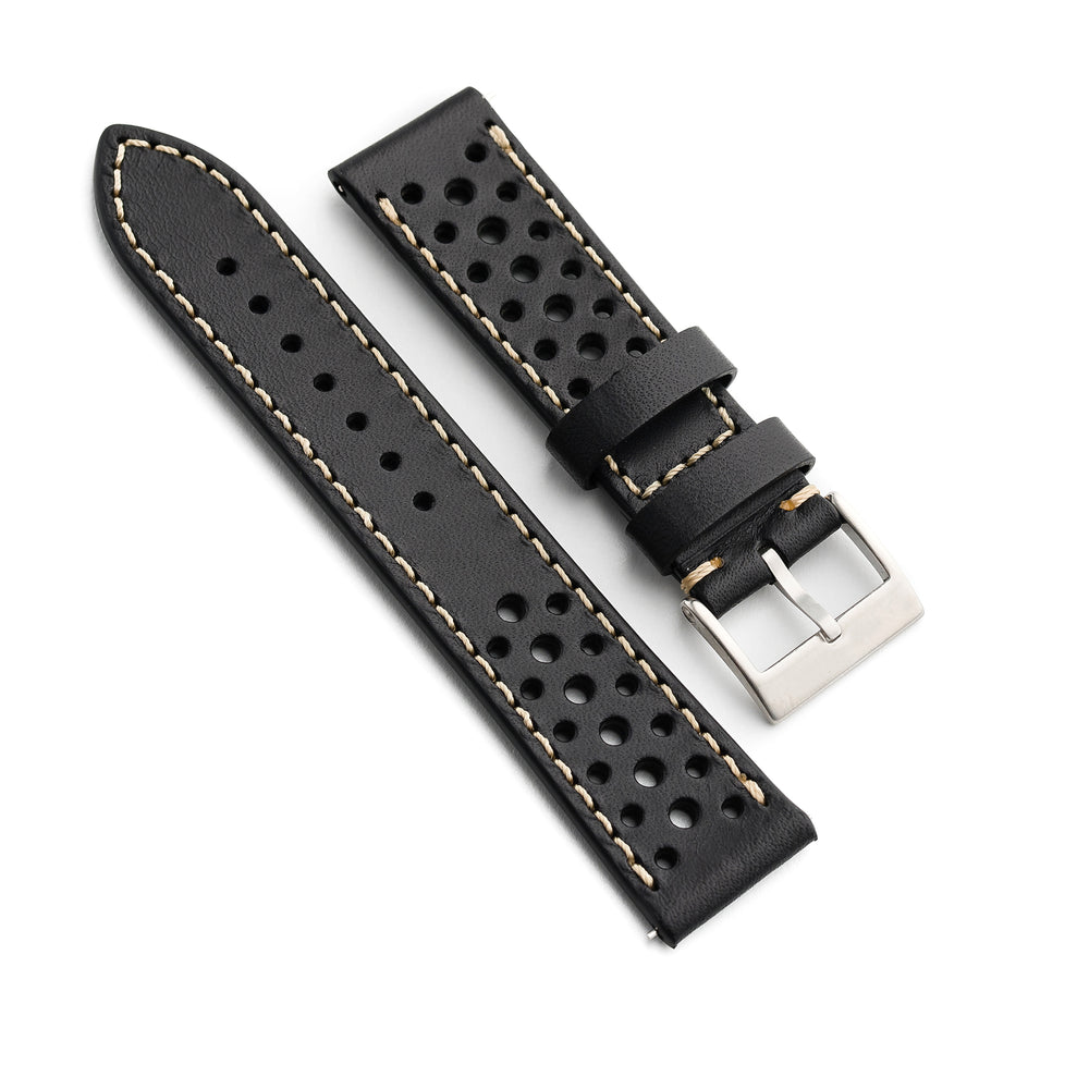 20mm 22mm Quick Release Italian Buttero Leather Rally Racing Watch Str ...
