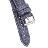 18mm 20mm 22mm Quick Release Wool / Leather Backed Watch Strap - Blue Tweed