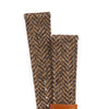 18mm 20mm 22mm Quick Release Wool / Leather Backed Watch Strap - Light Brown Tweed