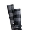 18mm 20mm 22mm Quick Release Wool Flannel Pattern / Leather Backed Watch Strap - Small Plaid