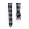 18mm 20mm 22mm Quick Release Wool Flannel Pattern / Leather Backed Watch Strap - Small Plaid