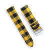 18mm 20mm 22mm Quick Release Wool Flannel Pattern / Leather Backed Watch Strap - Small Plaid