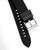 20mm 22mm Quick Release Sailcloth Canvas / FKM Rubber Hybrid Watch Band - Black