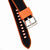20mm 22mm Quick Release Sailcloth Canvas / FKM Rubber Hybrid Watch Band - Black Orange