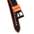 20mm 22mm Quick Release Sailcloth Canvas / FKM Rubber Hybrid Watch Band - Black Orange