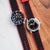 20mm 22mm Quick Release Sailcloth Canvas / FKM Rubber Hybrid Watch Band - Black Red