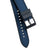 20mm 22mm Quick Release Sailcloth Canvas / FKM Rubber Hybrid Watch Band - Blue Black