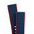 20mm 22mm Quick Release Sailcloth Canvas / FKM Rubber Hybrid Watch Band - Blue Red