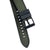 20mm 22mm Quick Release Sailcloth Canvas / FKM Rubber Hybrid Watch Band - Green