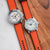 20mm 22mm Quick Release Sailcloth Canvas / FKM Rubber Hybrid Watch Band - Orange