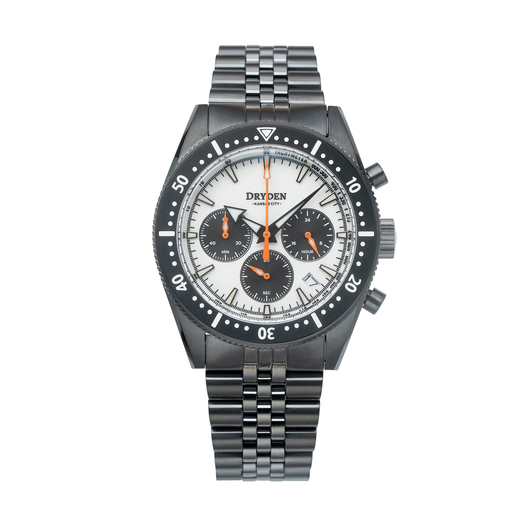 Dryden Chrono Diver Gen 2 42mm Chronograph - PVD Panda Orange