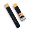 18mm 20mm 22mm Quick Release Black Nylon & Leather Field Watch Band