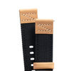 18mm 20mm 22mm Quick Release Black Nylon & Leather Field Watch Band