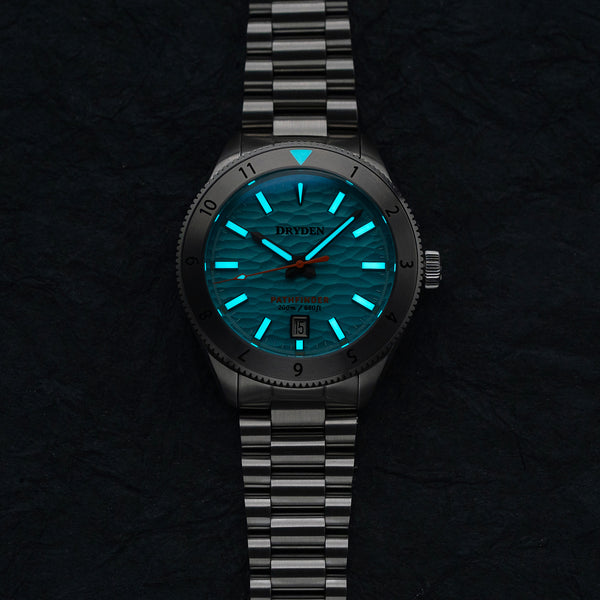 Dryden Pathfinder 41mm Automatic Dive Watch - Caribbean Blue
