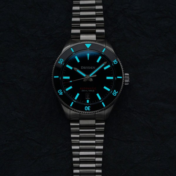 Dryden Pathfinder 41mm Automatic Dive Watch - Classic Black