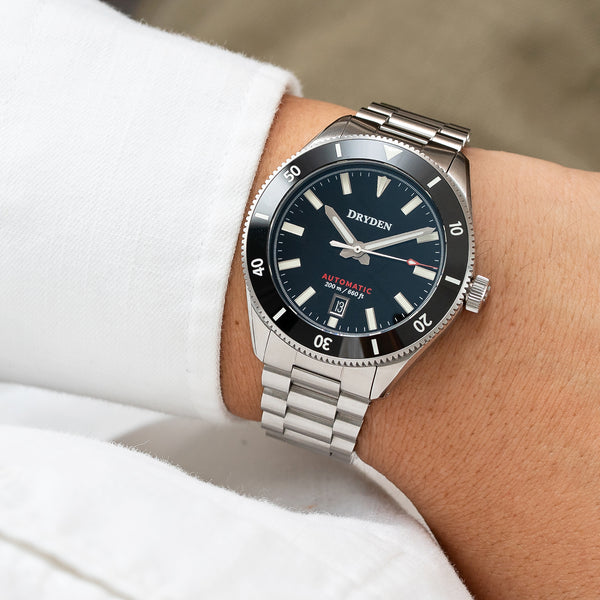 Dryden Pathfinder 41mm Automatic Dive Watch - Classic Black