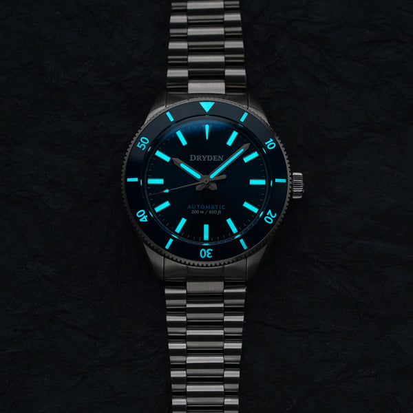 Dryden Pathfinder 41mm Automatic Dive Watch - Midnight Blue
