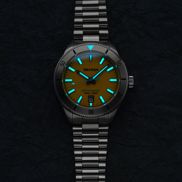 Dryden Pathfinder 41mm Automatic Dive Watch - Sunshine Yellow