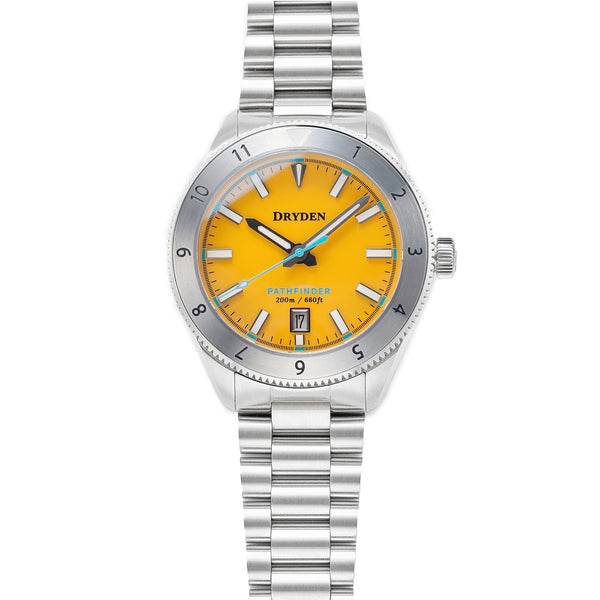 Dryden Pathfinder 41mm Automatic Dive Watch - Sunshine Yellow