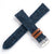 20mm 22mm Quick Release Wool / Leather Backed Watch Strap - Blue