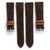 20mm 22mm Quick Release Wool / Leather Backed Watch Strap - Brown Tweed