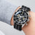 20mm 22mm Woven Elastic Nylon Watch Strap -Black / Grey (Bond)