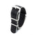 20mm 22mm Seat Belt Nylon Watch Strap - Black Grey